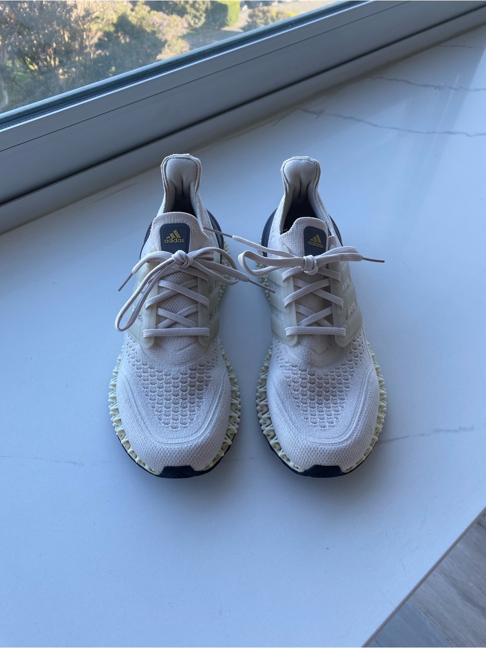 Adidas Ultraboost Sneakers in Cream/White/Gray